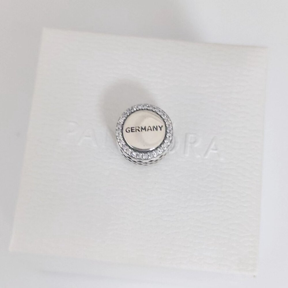 Pandora Germany Flag Bead Charm Exclusive Travel Pendant S925 Silver with box - Picture 8 of 9